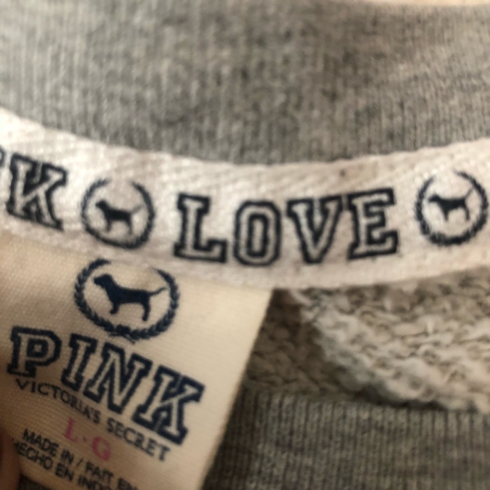 PINK grey sweatshirt very good cond size L nice - Picture 8 of 8